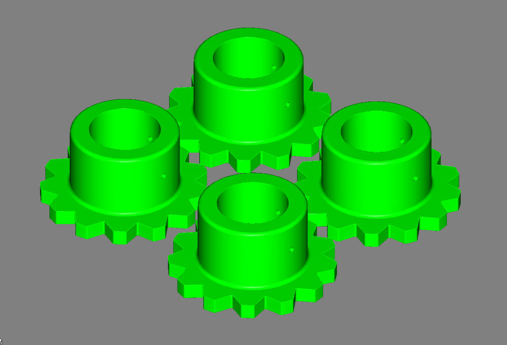 4 sets solid model
